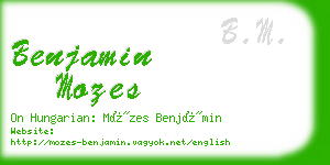 benjamin mozes business card